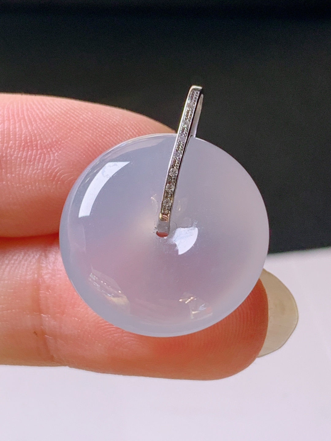 ️ 冰种平安扣吊坠，无裂冰润起胶，裸石19.8-5.724.7