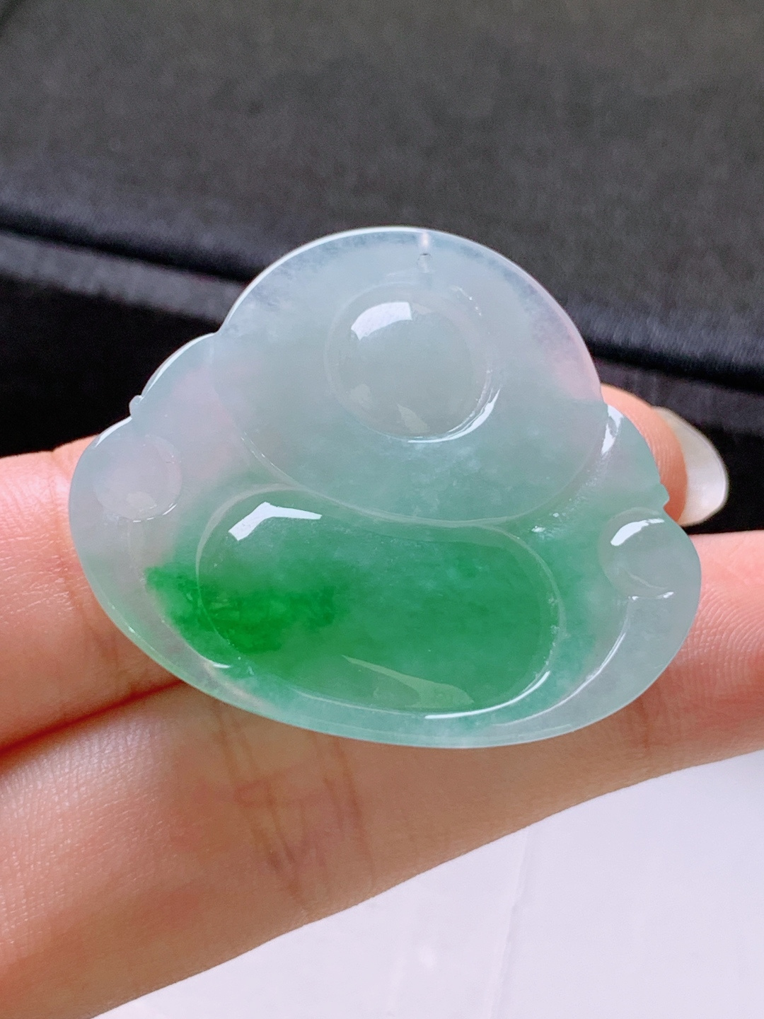 ️ 冰种绿佛公，无裂翠绿饱满，裸石31.9-36.6-8.2