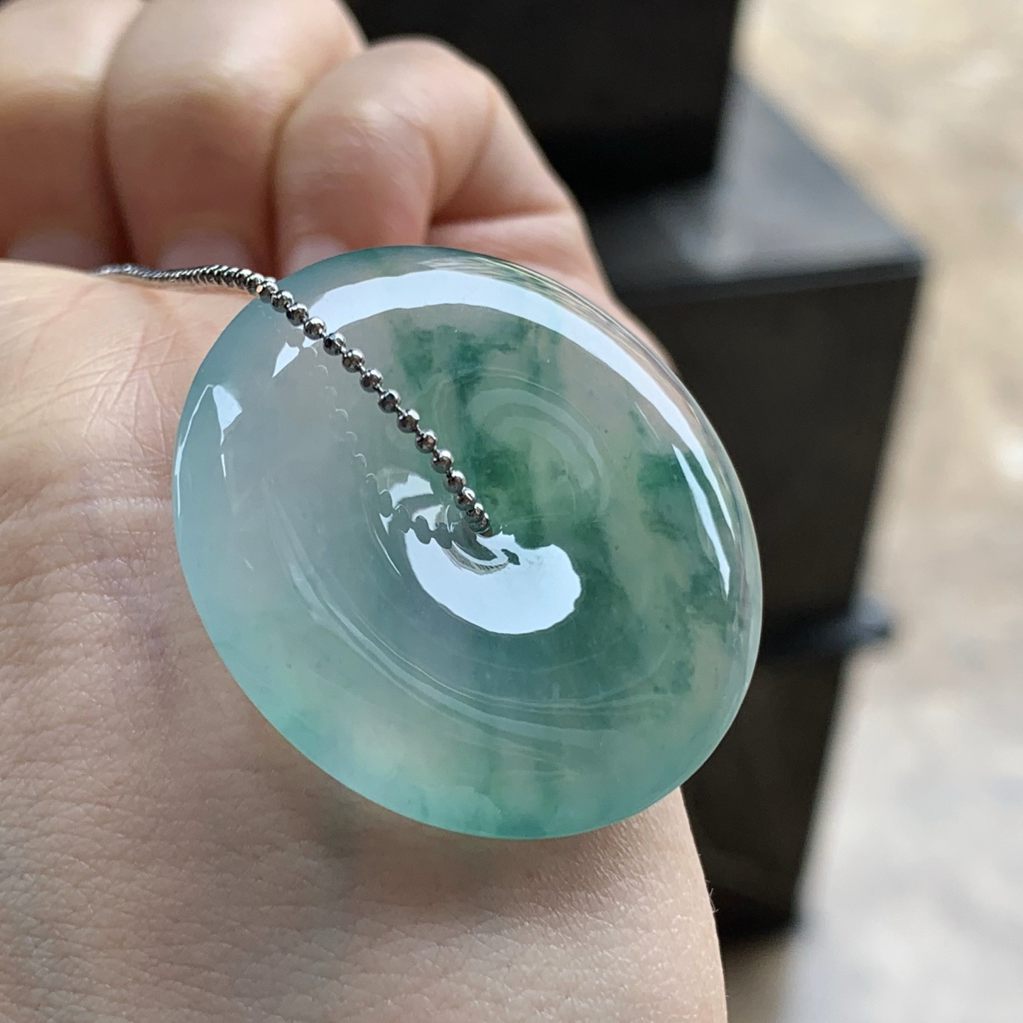 冰绿花平安扣^_^鲜艳