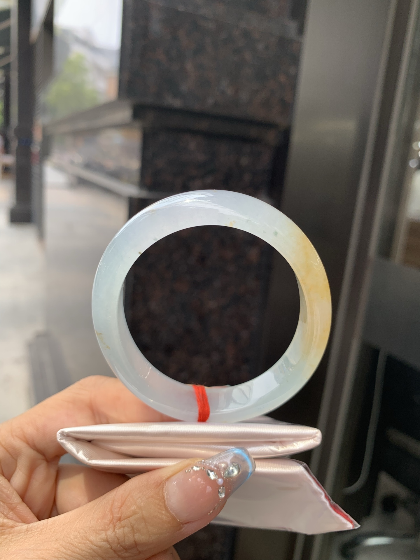 冰黄翡贵妃57.5-50.5-7.4-11.90419-N482打灯棉线，底妆冰透有光感，果冻底，像