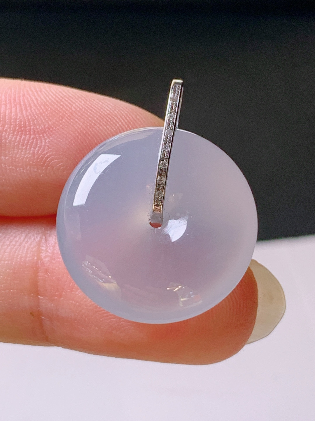 ️ 冰种平安扣吊坠，无裂冰润起胶，裸石19.8-5.724.7