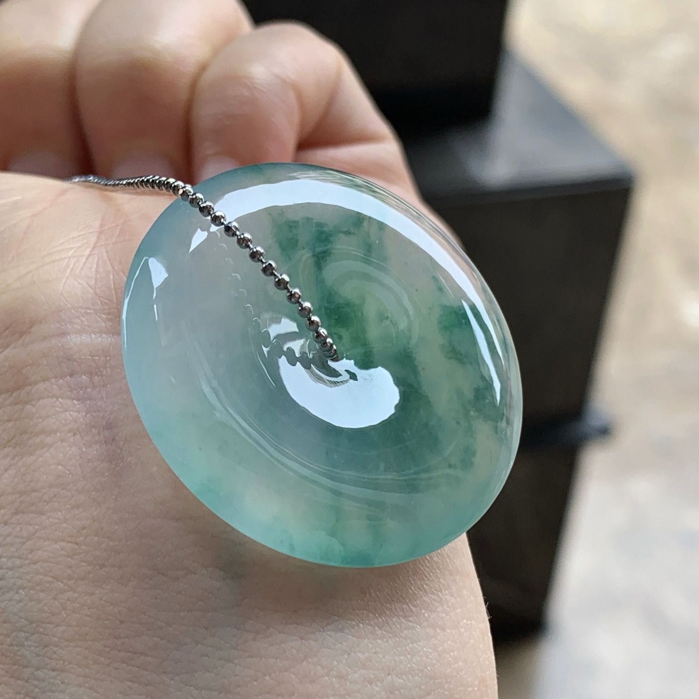 冰绿花平安扣^_^鲜艳