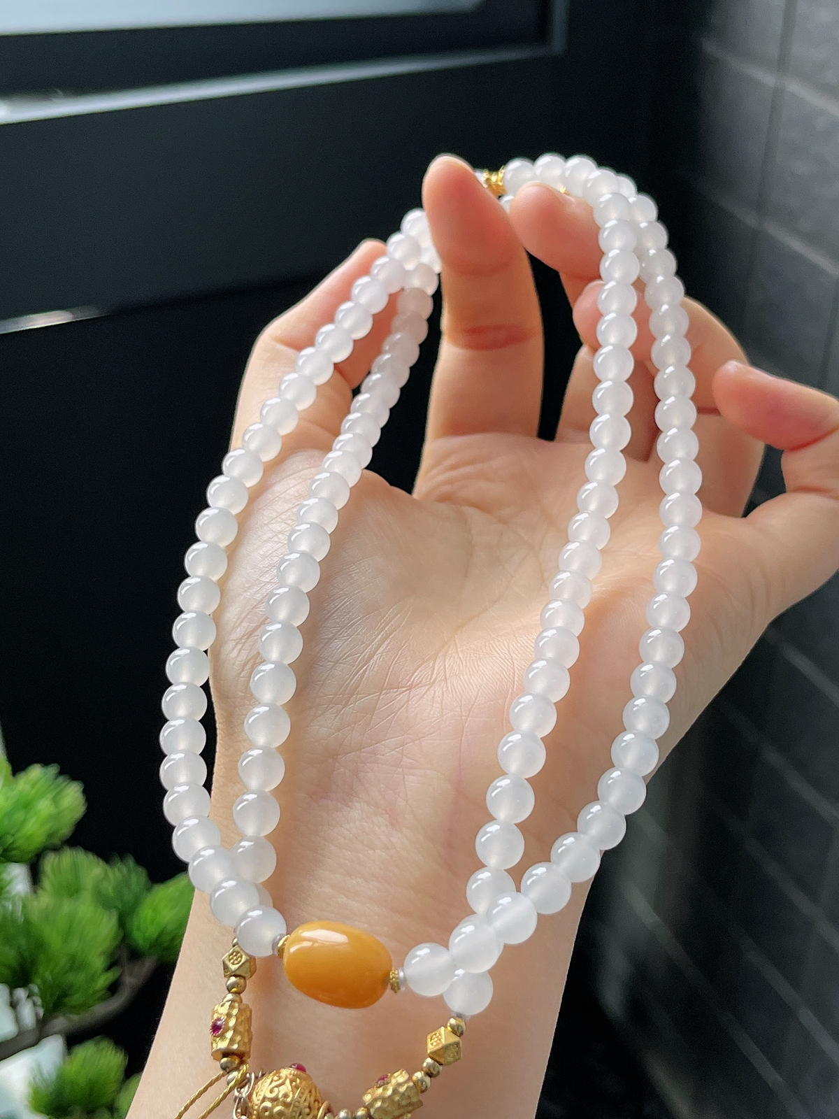 和田玉白玉项链