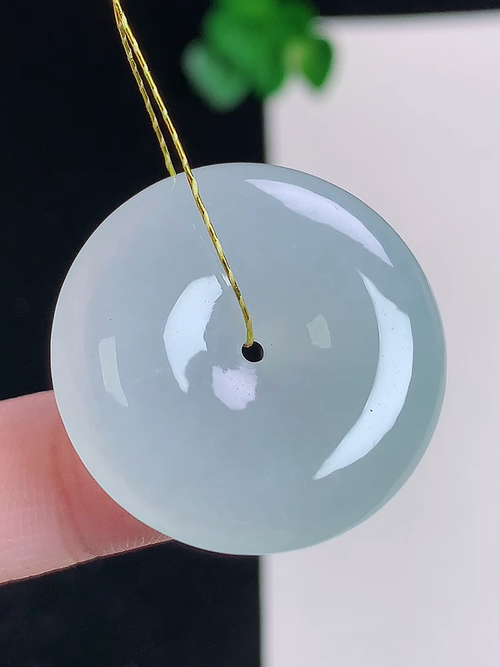 冰平安扣，无裂，尺寸26.2/5.6，№:y18048