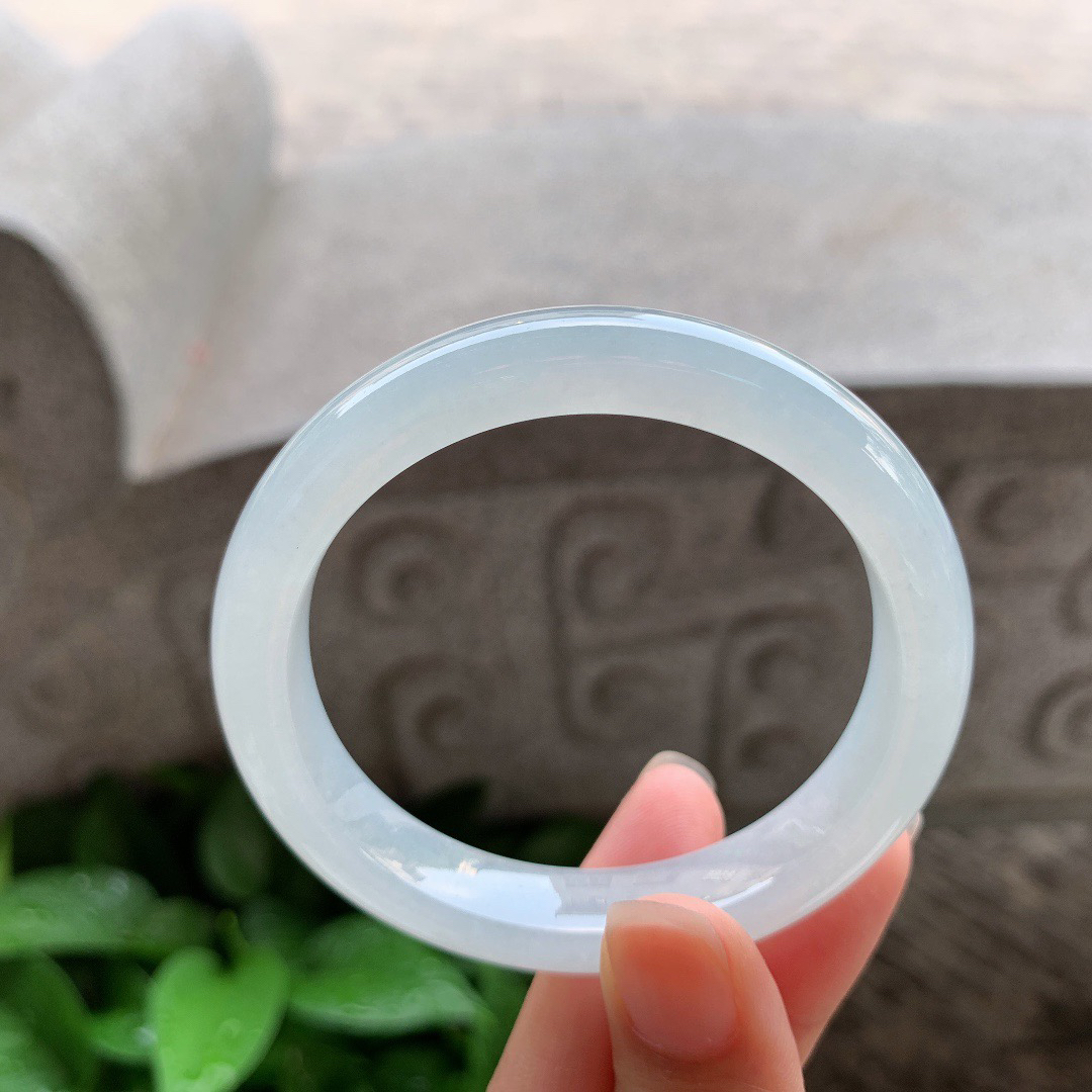 小圈口 51.8-10.3-7.6【冰种晴正圈手镯】正圈51 52可戴