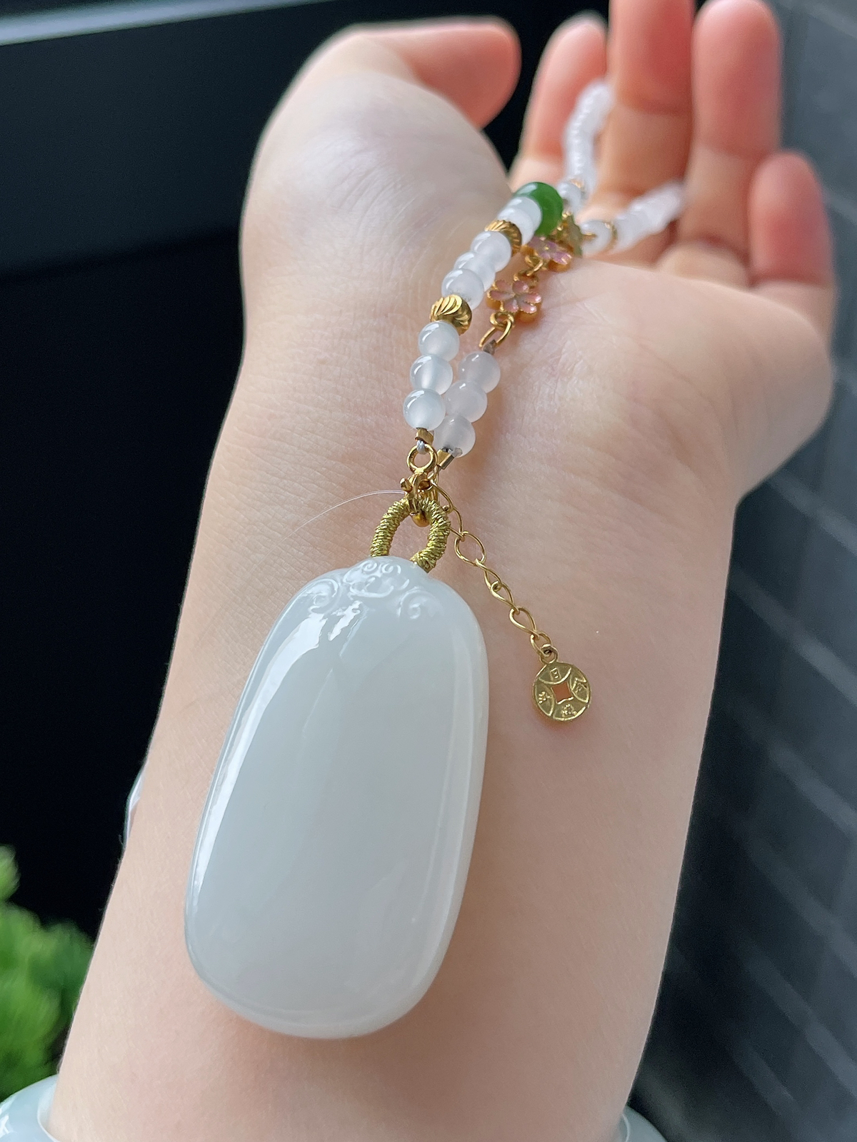 和田玉白玉项链