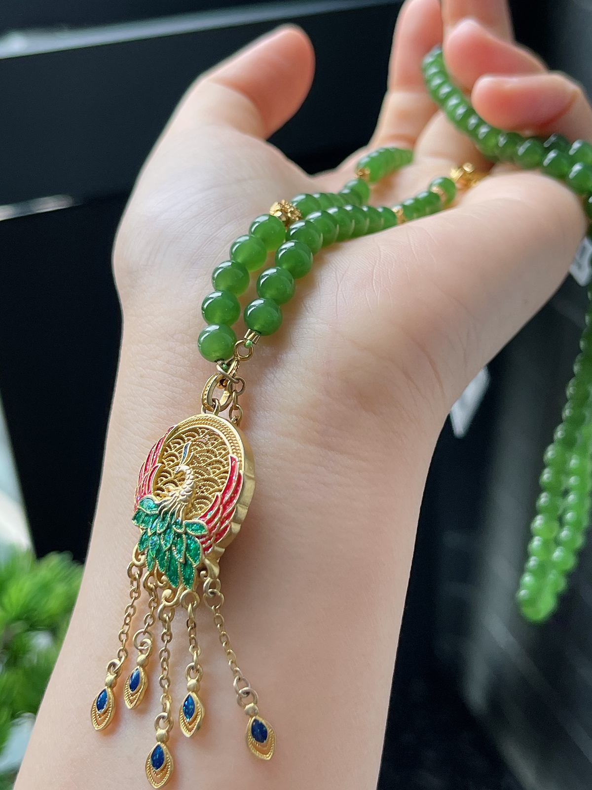 和田玉碧玉项链