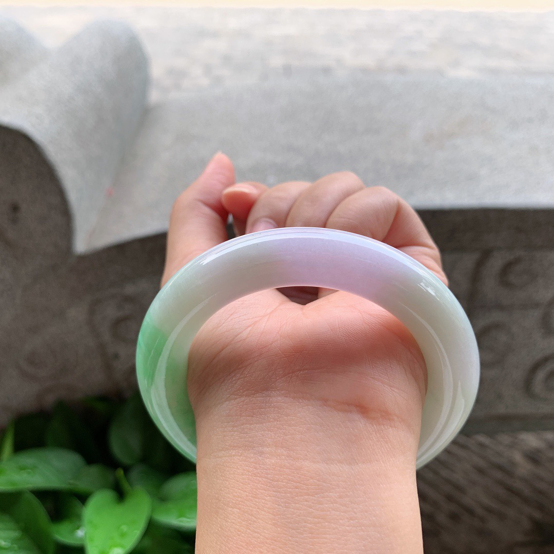 圈口56.5-11.7 【春彩圆条手镯】圆条56 57可戴