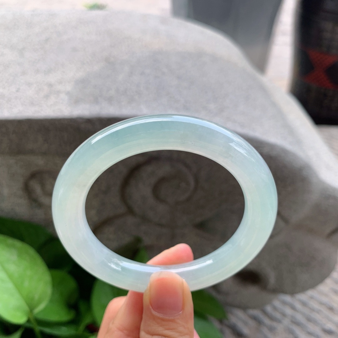 圈口 55.6-10.7【冰晴圆条手镯】圆条55 56可戴