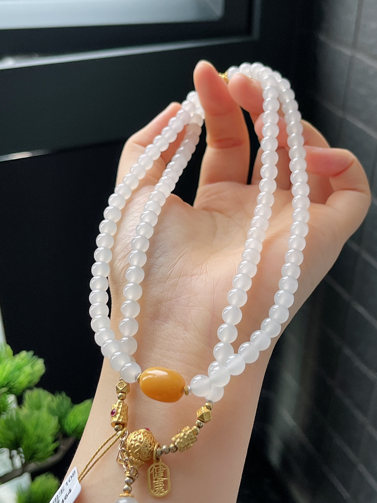 和田玉白玉项链