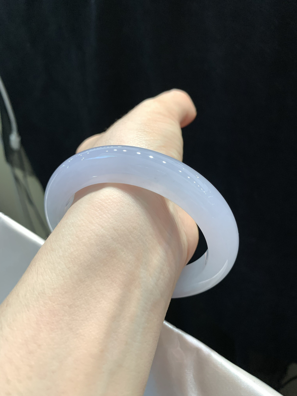 尺寸58.6/12.6/10.3，冰紫罗兰手镯
水润细腻 冰透