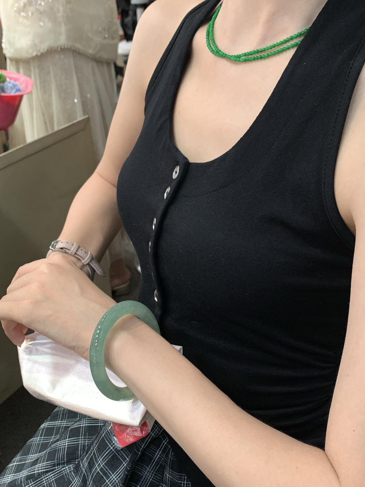 尺寸55.6/10.6/10.8，冰晴圆条手镯 
种好水足 清新甜美
TG-1265-1000