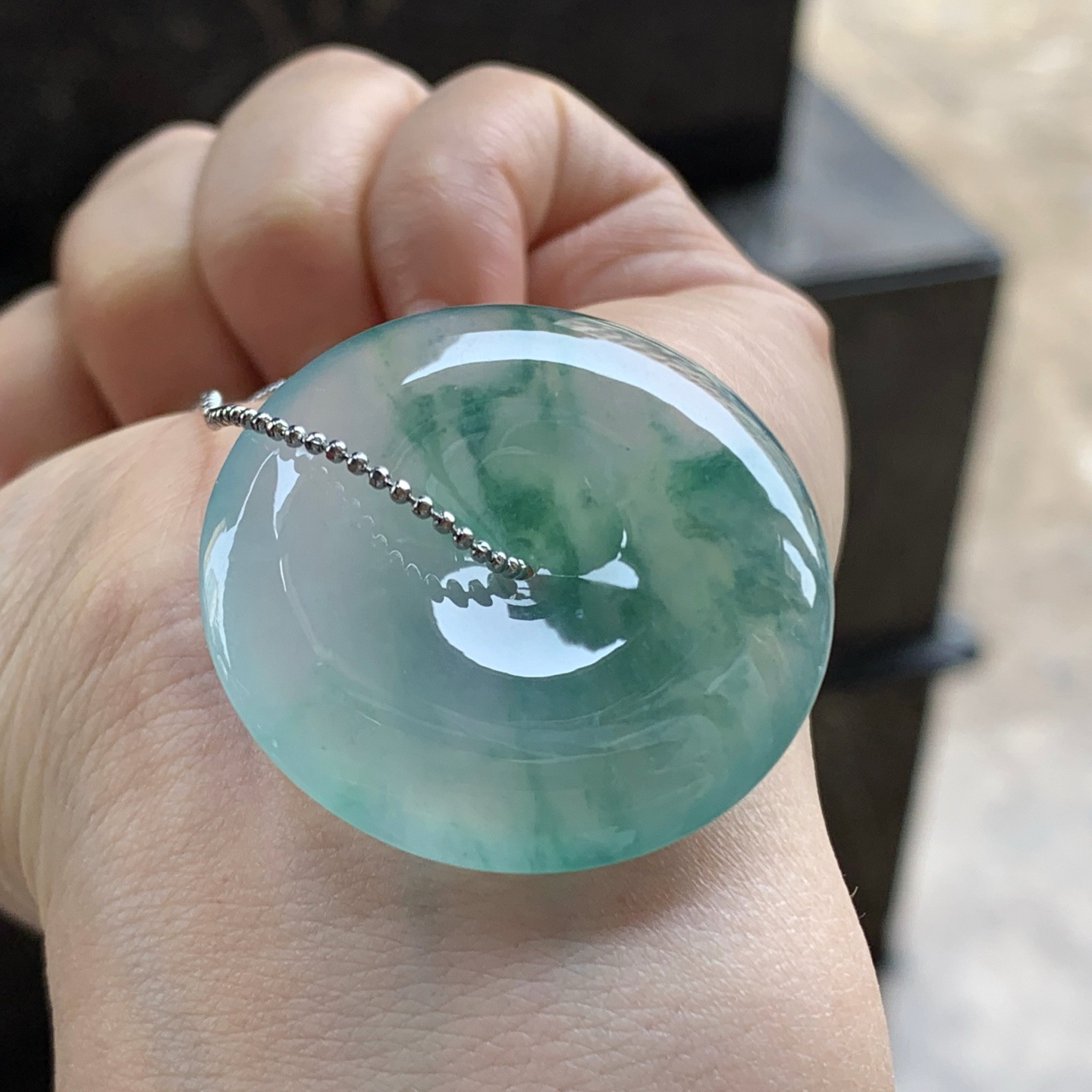 冰绿花平安扣^_^鲜艳