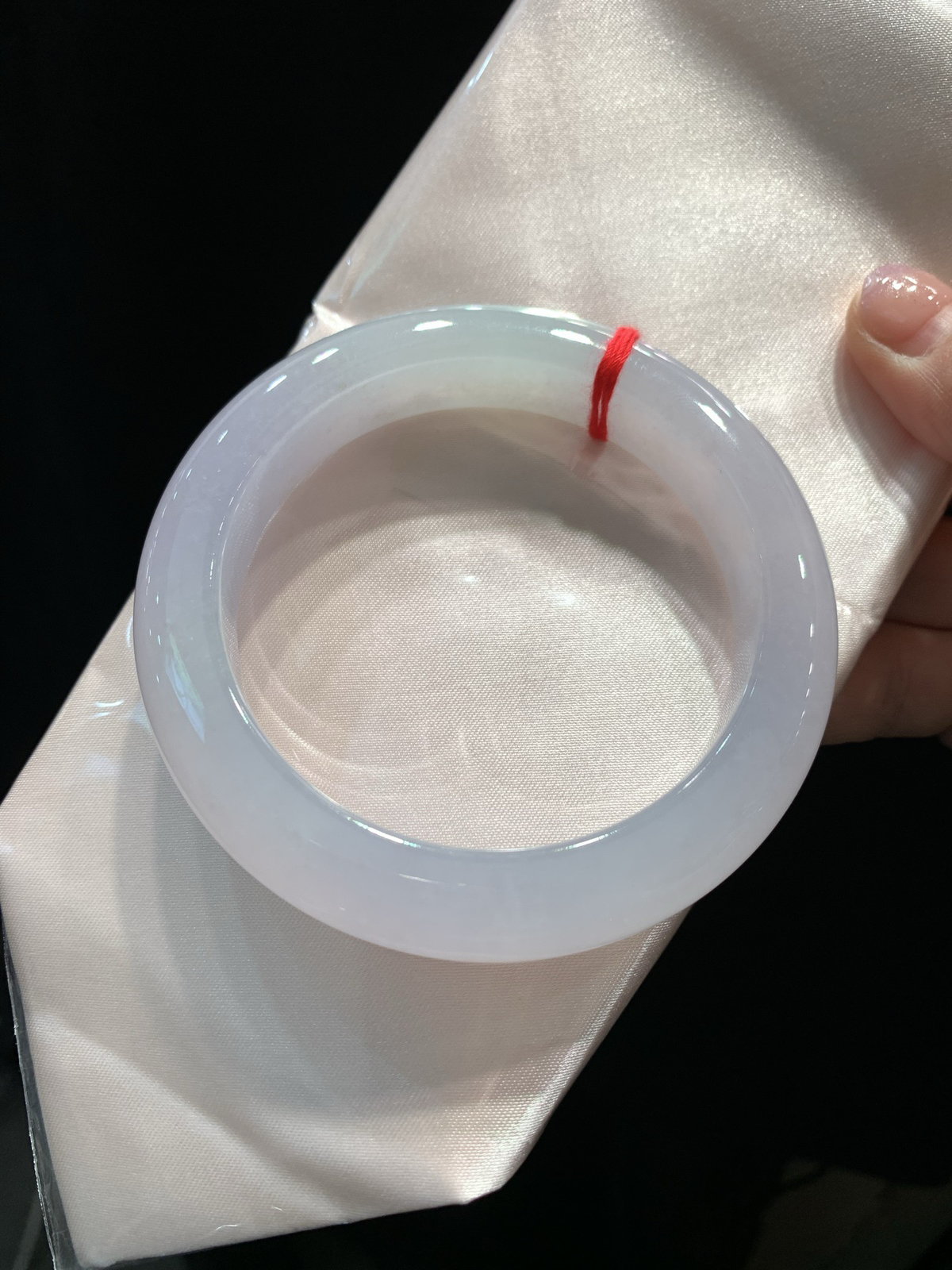 尺寸58.6/12.6/10.3，冰紫罗兰手镯
水润细腻 冰透