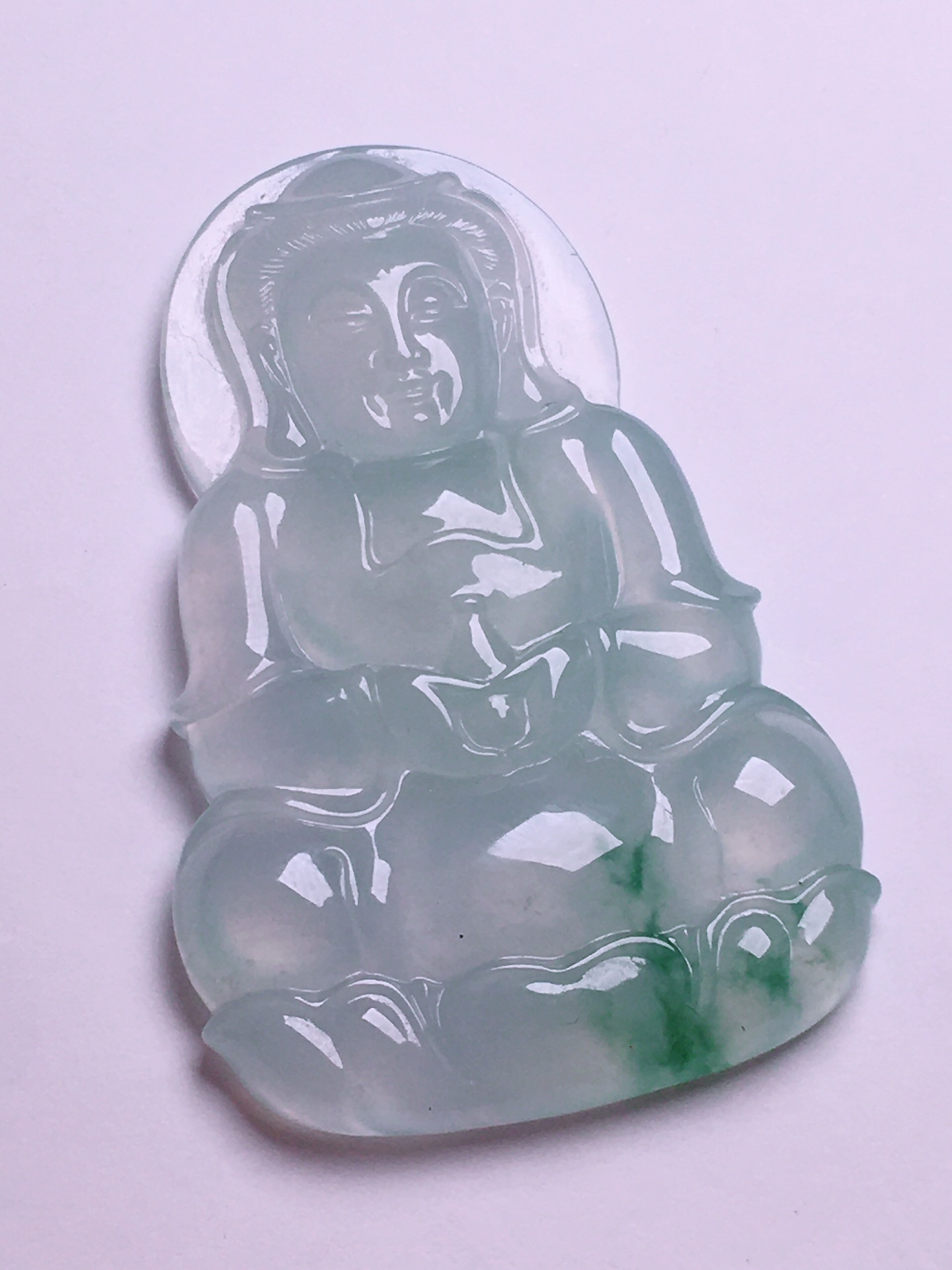 ️高冰绿观音吊坠，晶莹剔透，新颖时尚，无裂，52-34-6