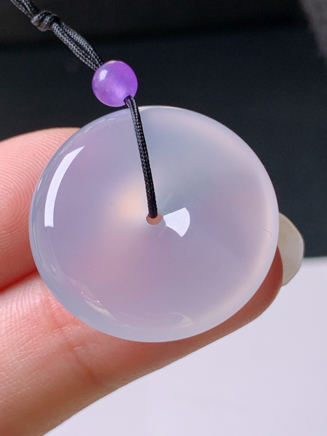 ️ 冰种平安扣，无裂冰透饱满，裸石23.8-5.8