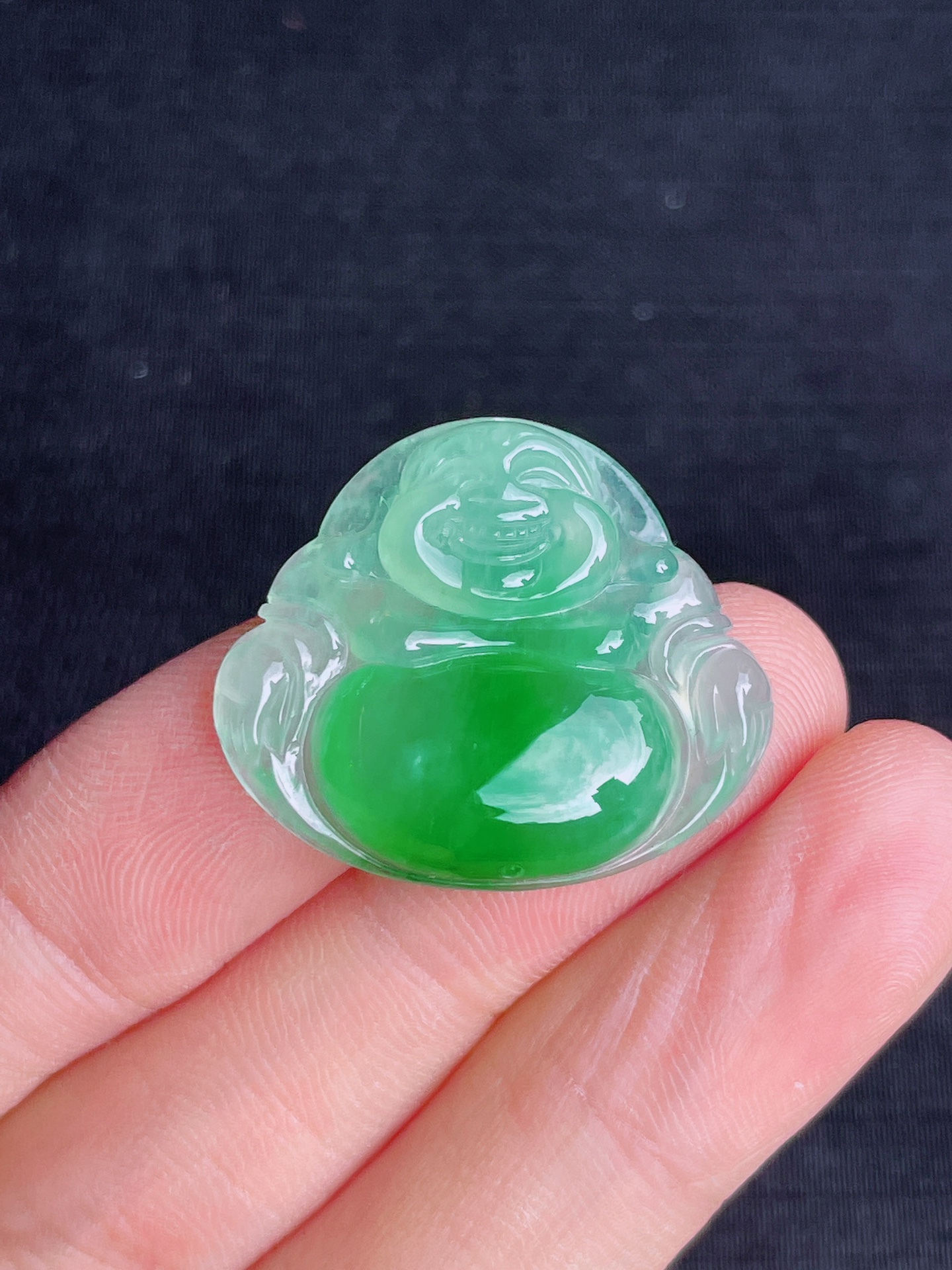 ️高冰绿佛公吊坠，晶莹剔透，新颖时尚，无裂，24-28-6