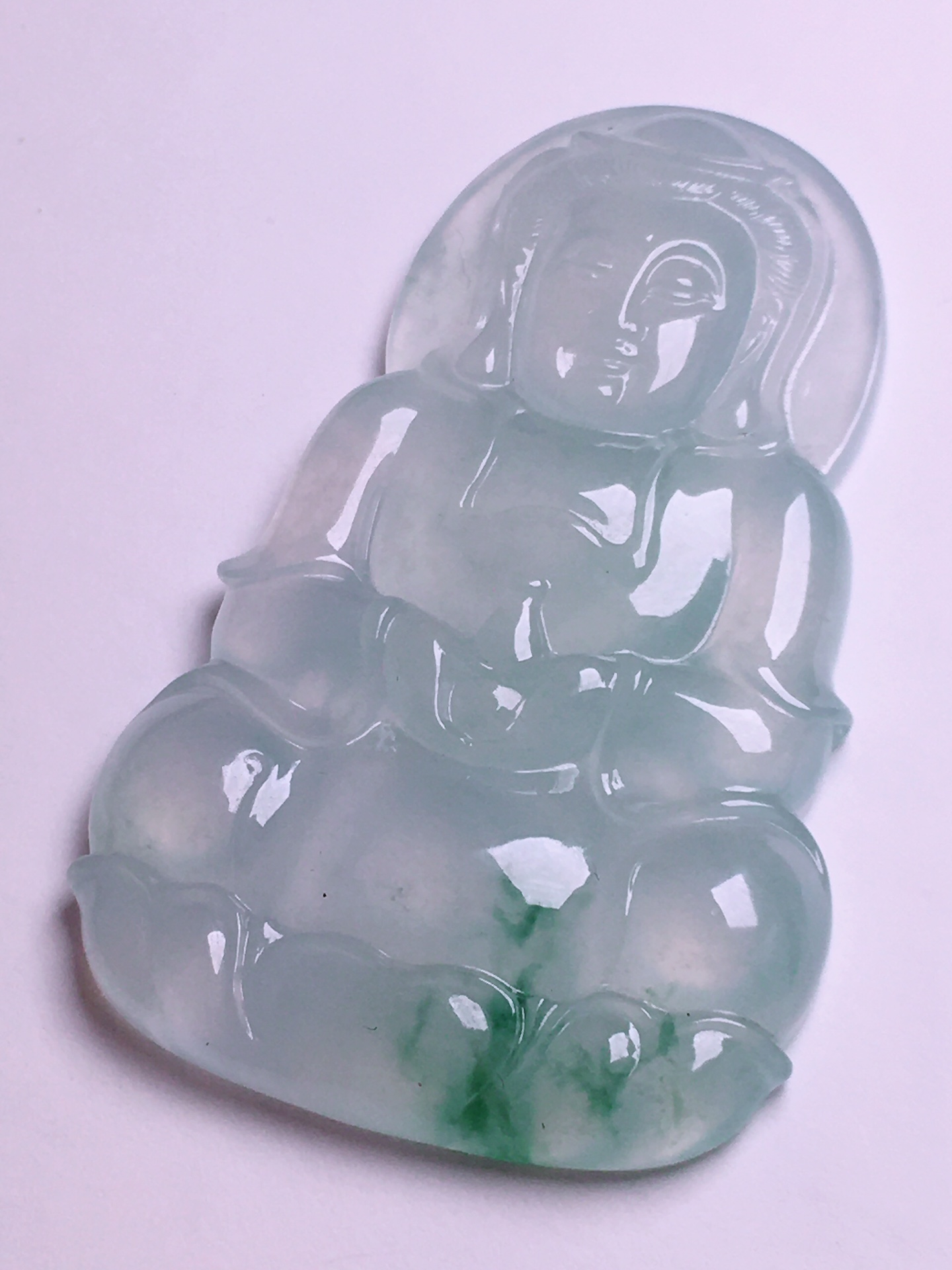 ️高冰绿观音吊坠，晶莹剔透，新颖时尚，无裂，52-34-6