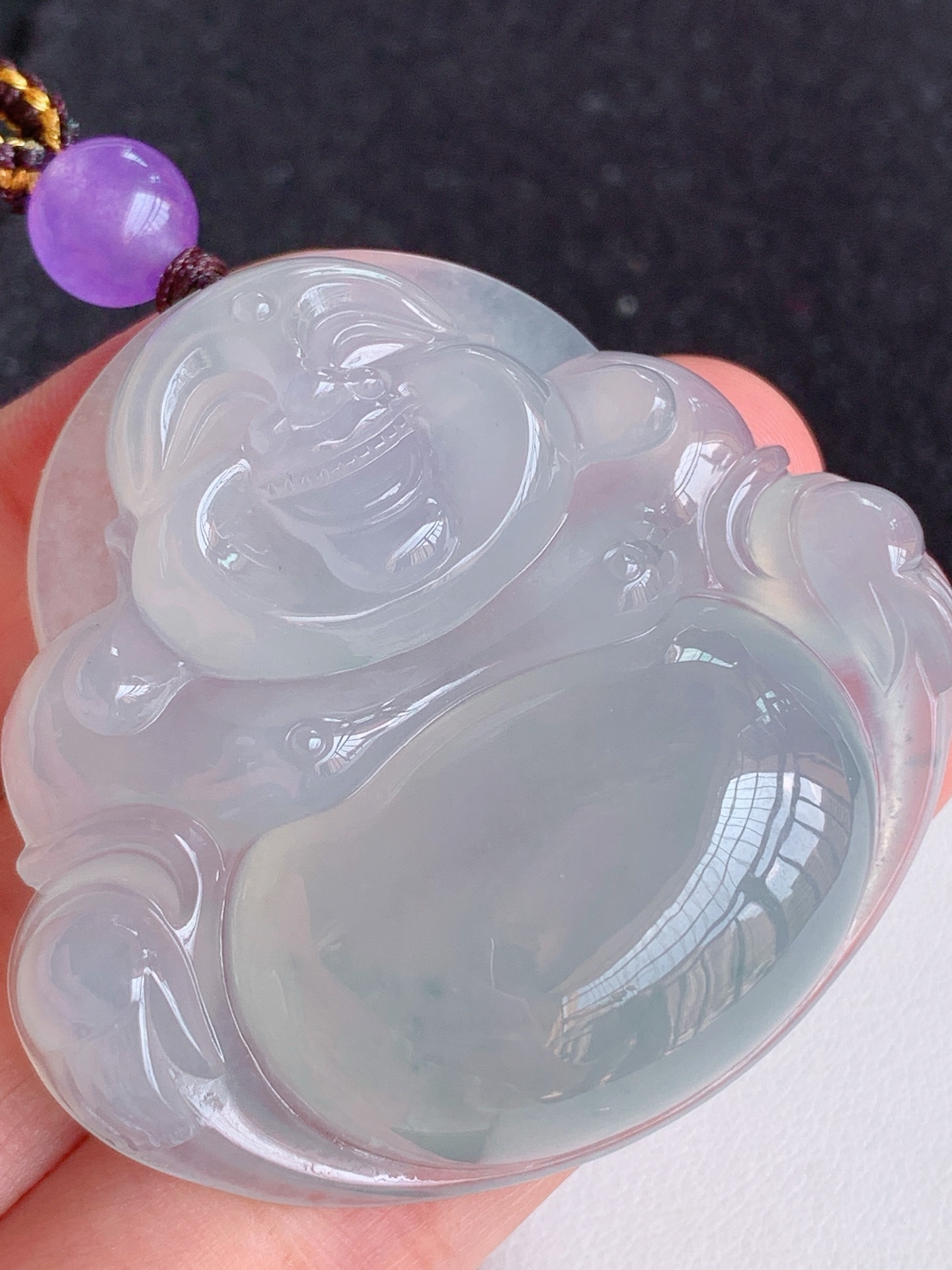 ️冰种大佛公无裂，裸石尺寸：45.8/49.9/11.7