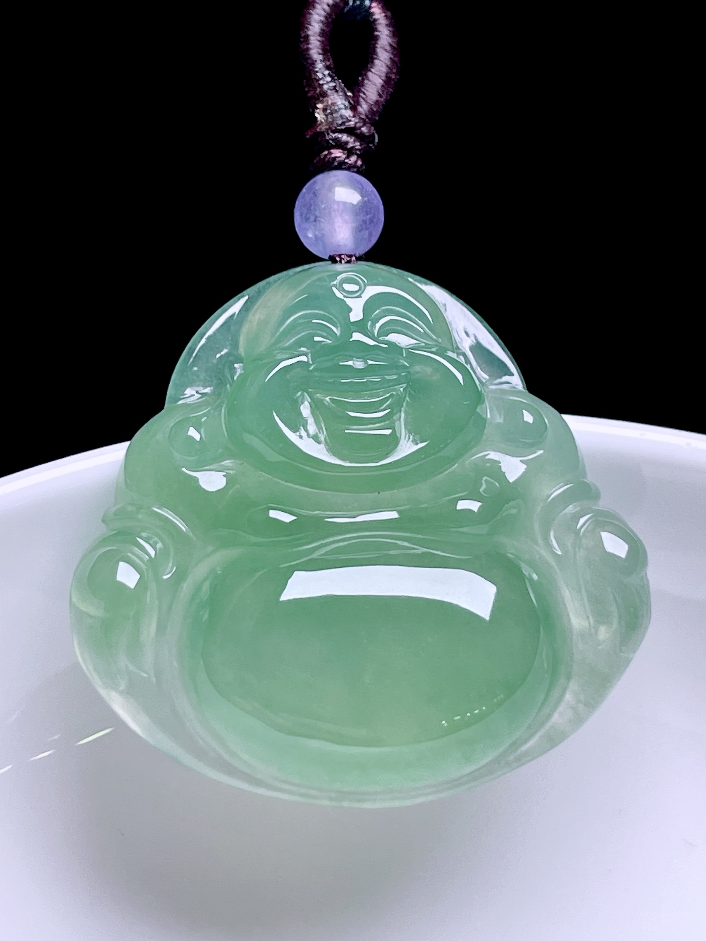 ️ 冰晴底佛公，底色浓郁，种老水润，尺寸：28.4/27/5.9，ss