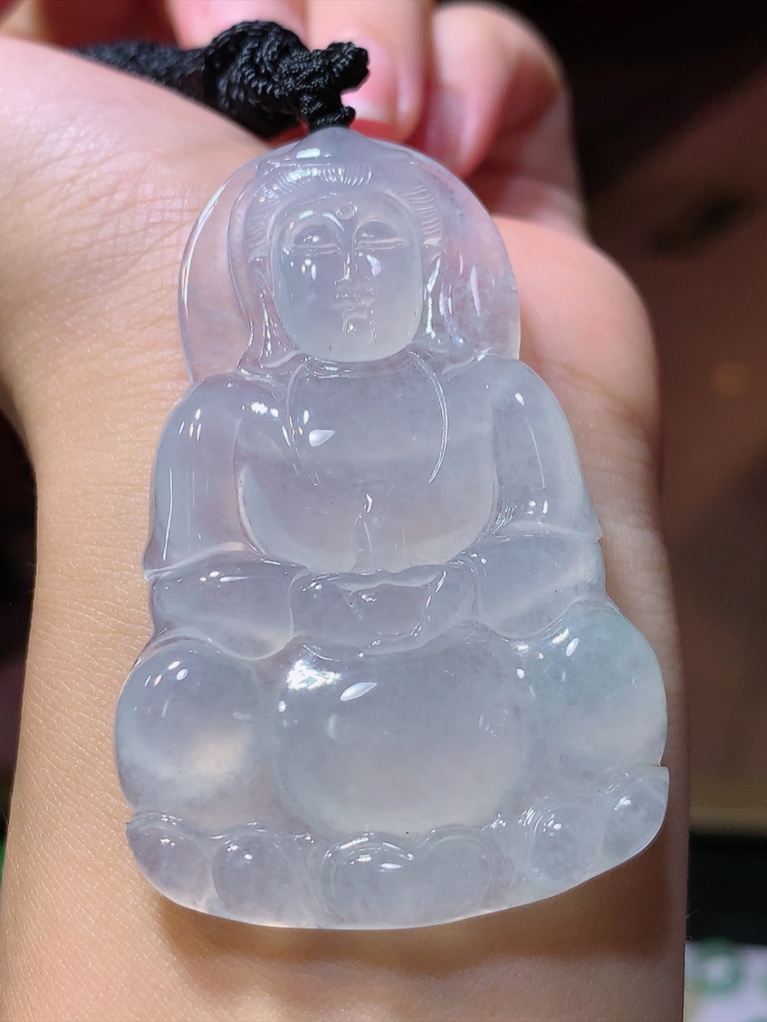 ️️冰观音挂件  大慈大悲   普度众生 种老水足 佩戴灵气十足 货号30417，60.1-38.7-5.9