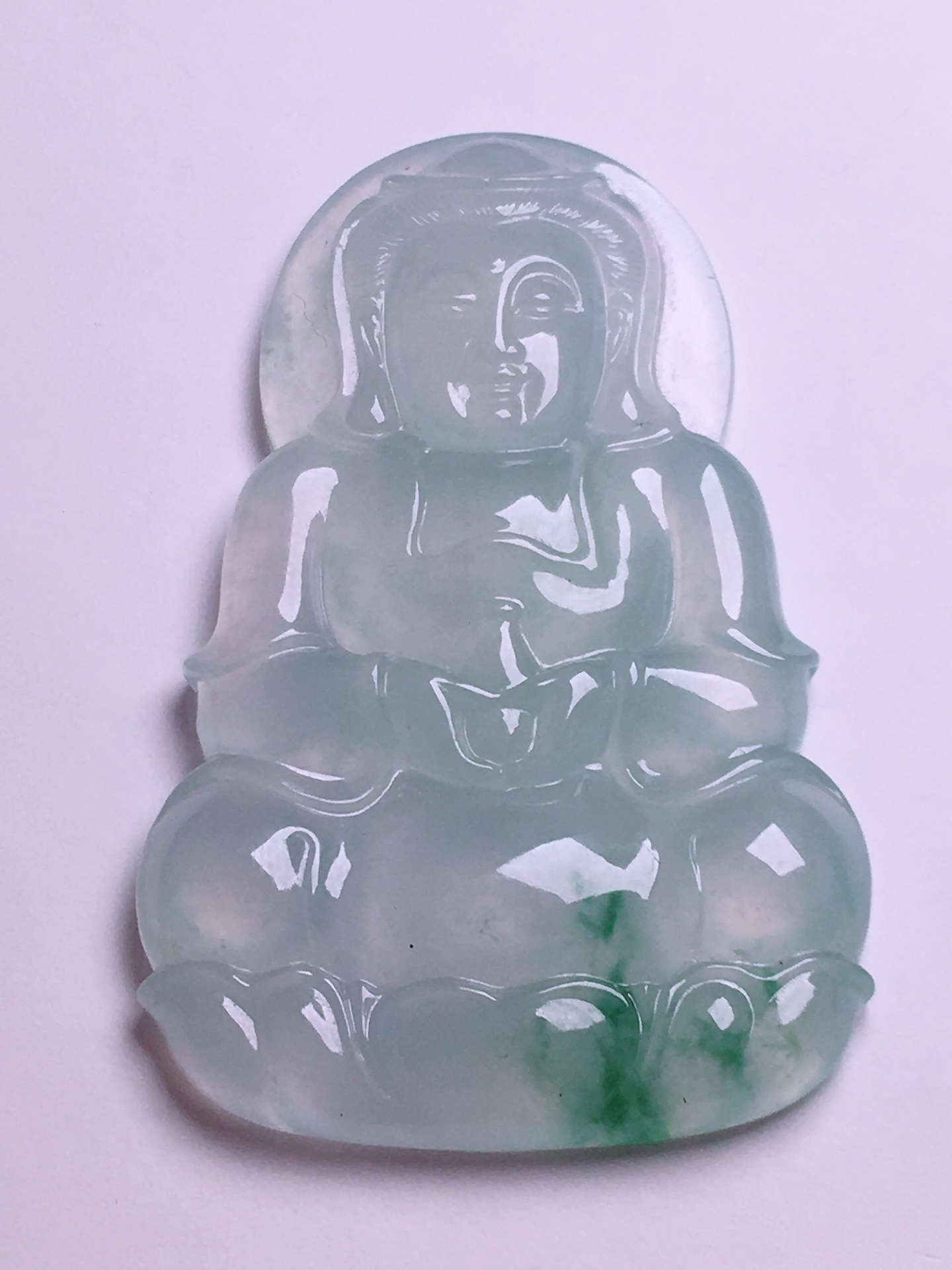 ️高冰绿观音吊坠，晶莹剔透，新颖时尚，无裂，52-34-6