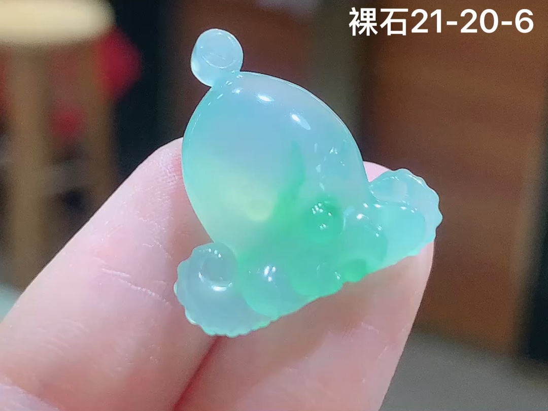 冰飘绿章鱼 无裂,尺寸，21-20-6