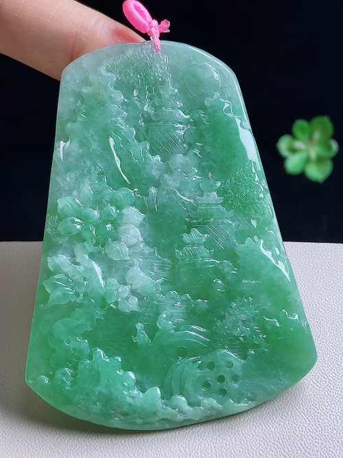 山水，无裂，尺寸75/53.4/5.2/编号14d7y