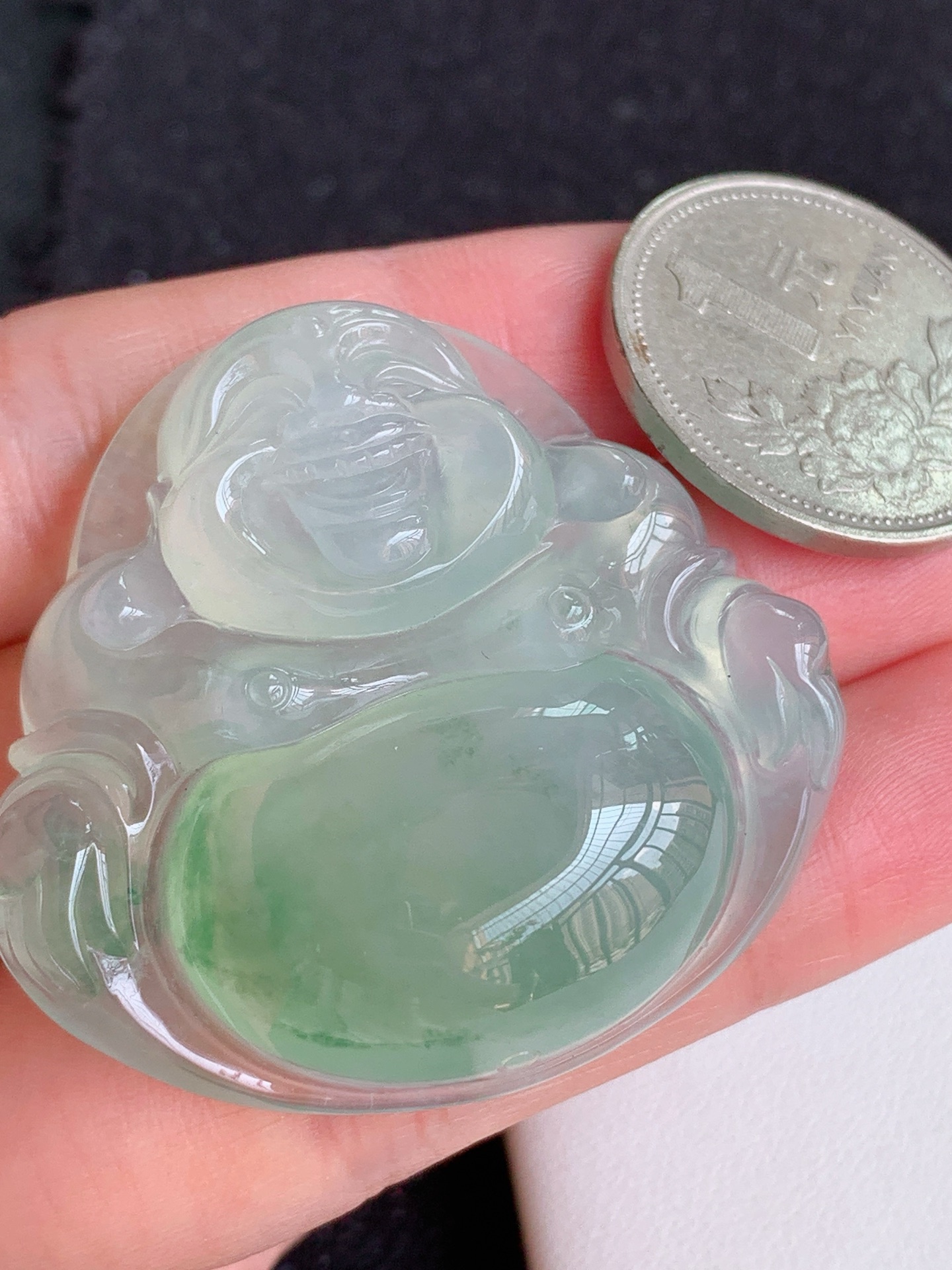 ️【冰飘花佛公】无裂厚装，裸石尺寸：40/43.2/11.9