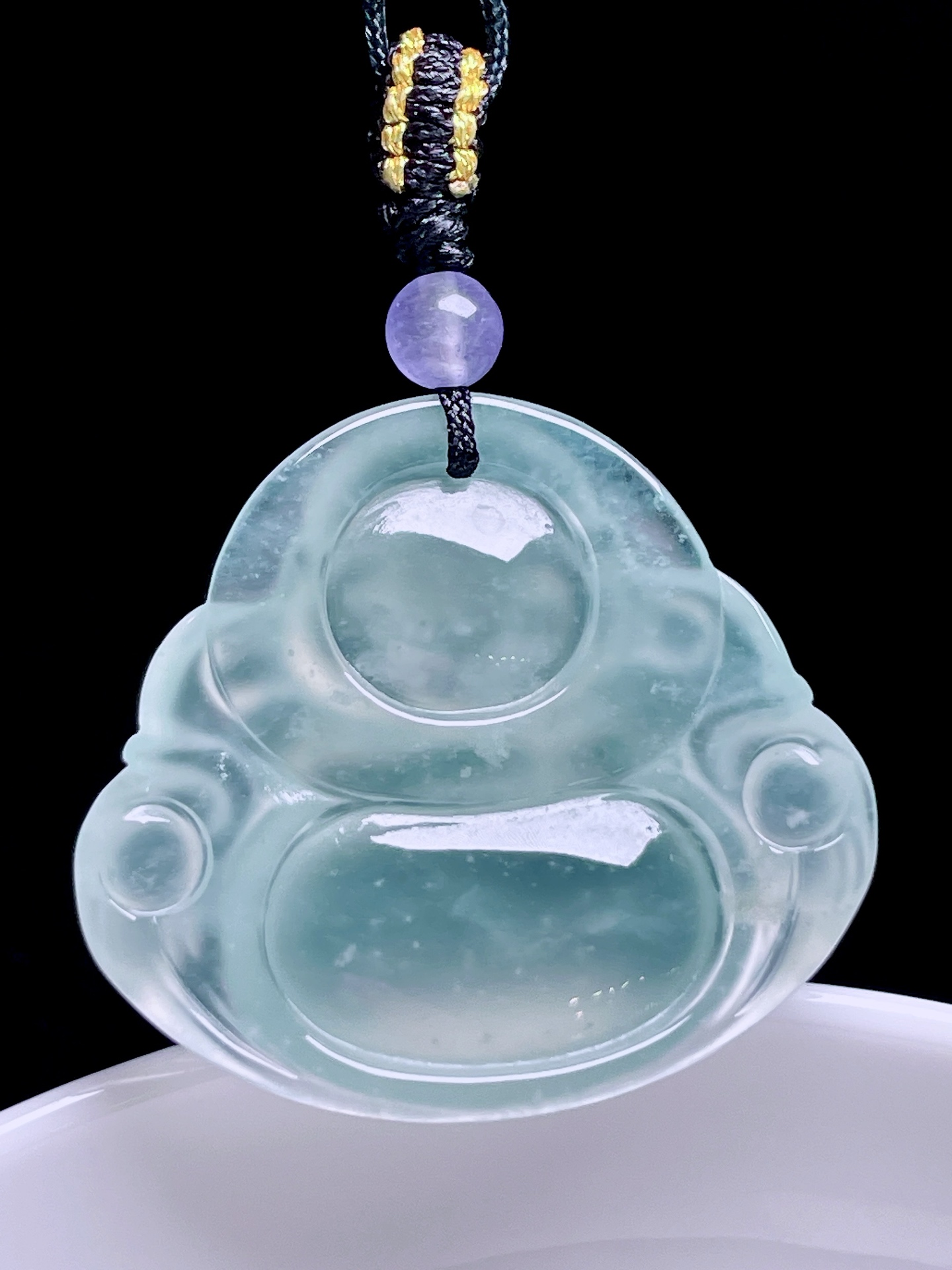 ️ 冰种佛公 通透水润，种老起光 尺寸：31/27.6/6 ss50182a