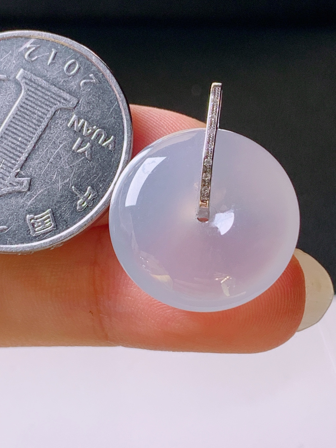 ️ 冰种平安扣吊坠，无裂冰润起胶，裸石19.8-5.724.7