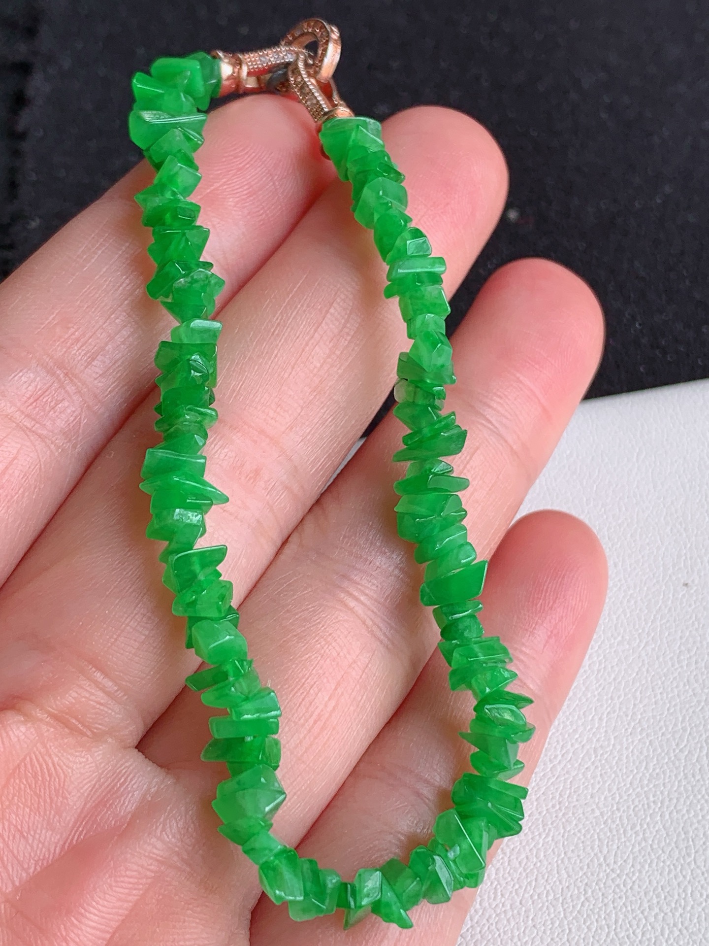 ️【冰绿手串】无裂，裸石尺寸：3/1.6