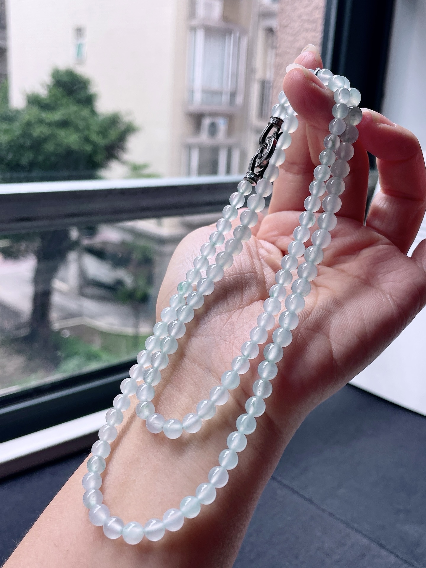 ️ 冰珠链，冰润通透，颗颗起光，尺寸：6.1，108颗，ss