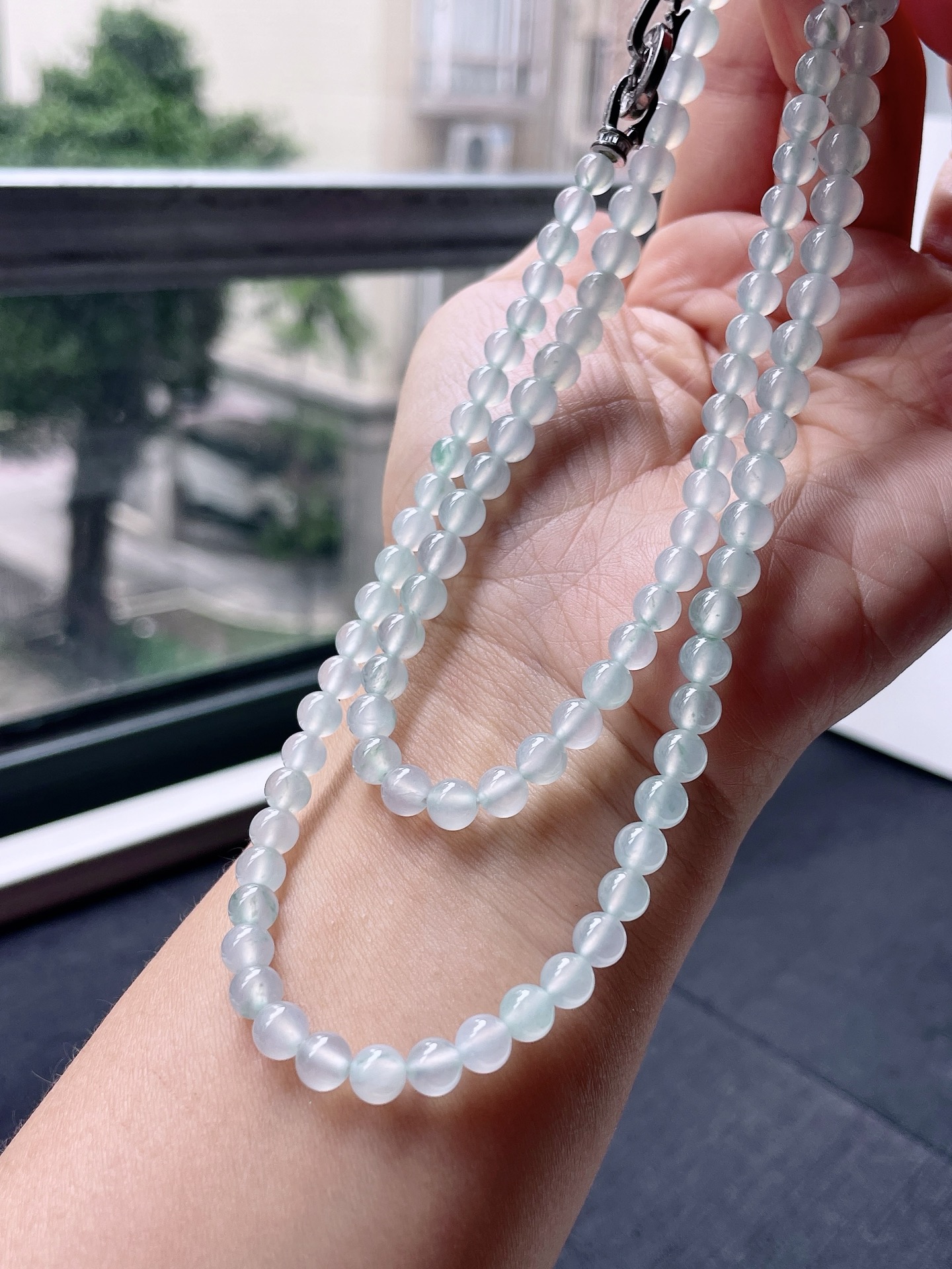 ️ 冰珠链，冰润通透，颗颗起光，尺寸：6.1，108颗，ss