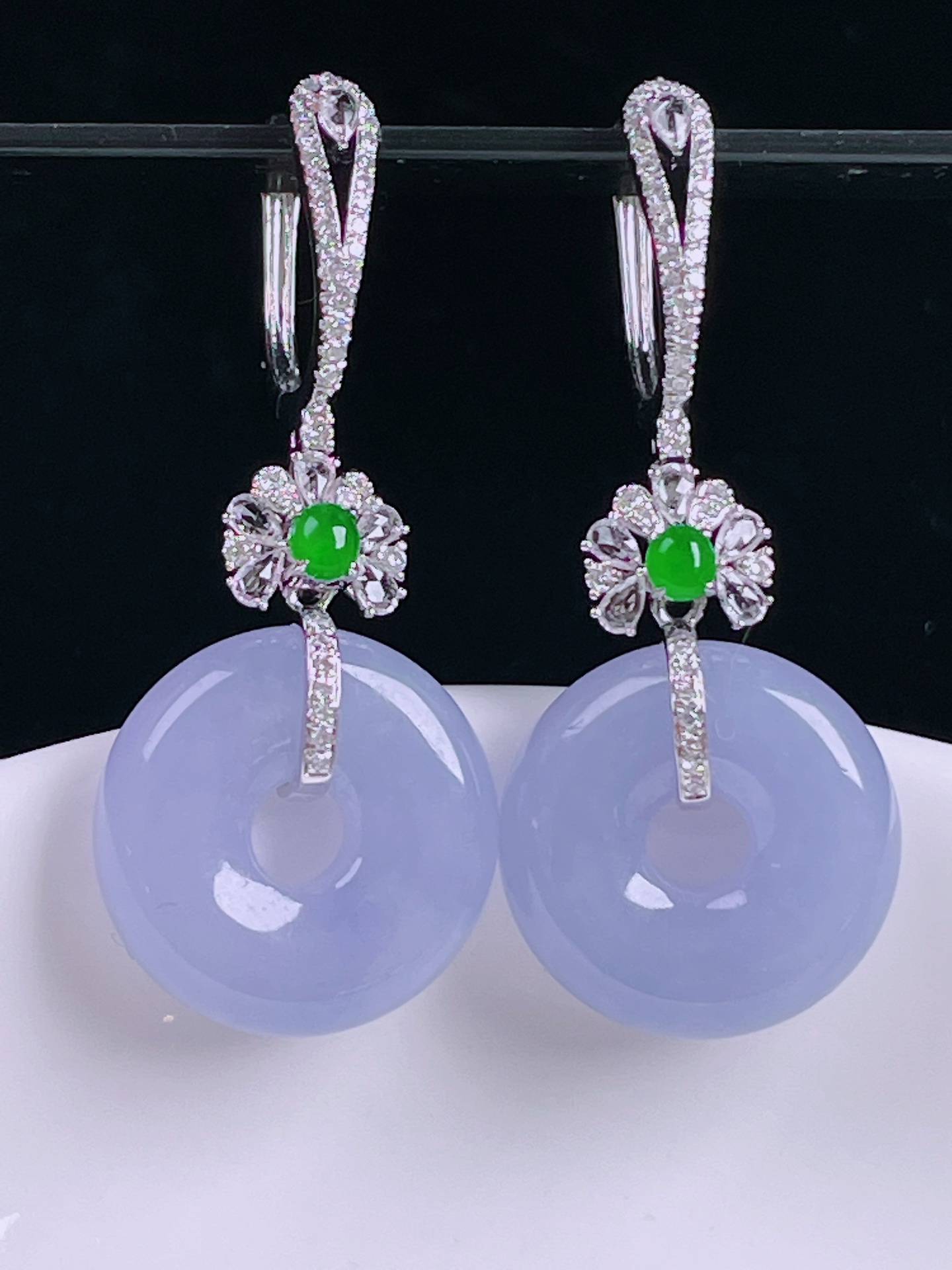 ️耳坠，老种起光，细底通透，尺寸：裸石15.7/5.2mm0419