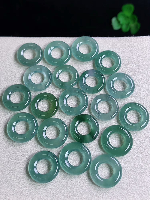 蓝水甜甜圈，无裂，尺寸14.4/2.6，13.3/2.7，№:y191468