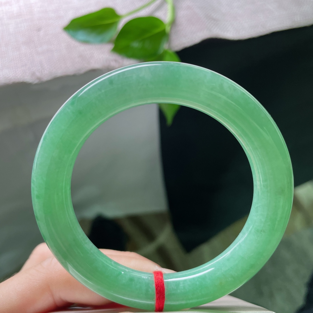 55/10.8，满绿圆条，腕间藏了一整个春天。这抹满绿，是时光凝成的诗。无裂，ss49958a