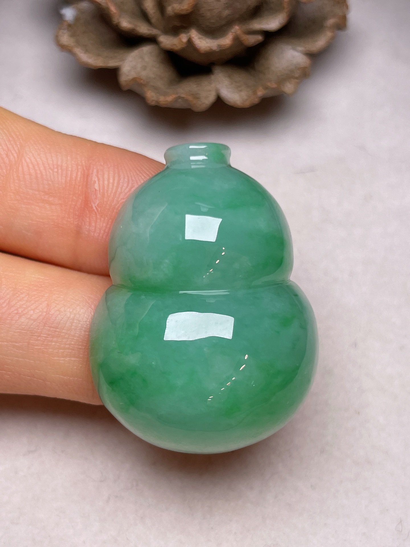 大葫芦，冰糯种满色无裂一手货源尺寸33/25/12.6