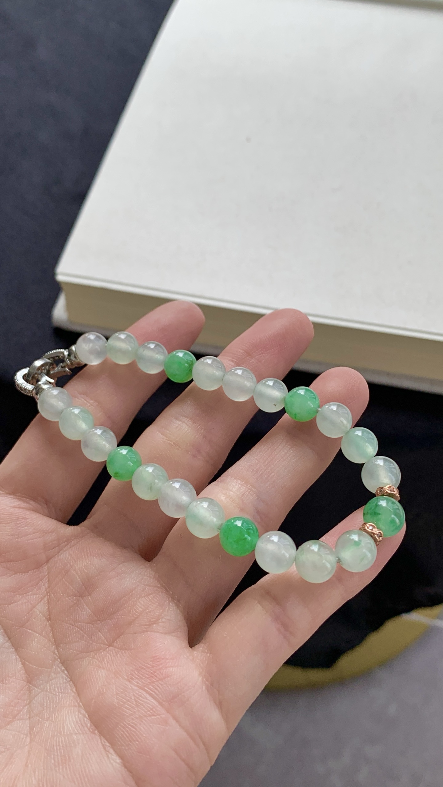 ️【珠子手串】冰润水透，种老细腻起荧，尺寸：7.3，6.8，asd10419