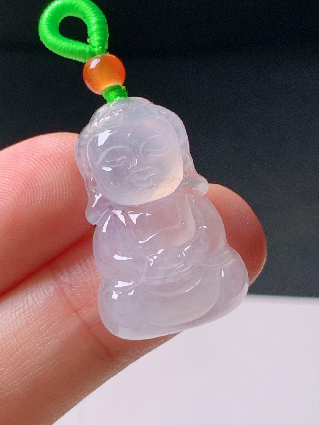 ️ 冰种宝宝佛无裂冰润，裸石26.2-13-5.7