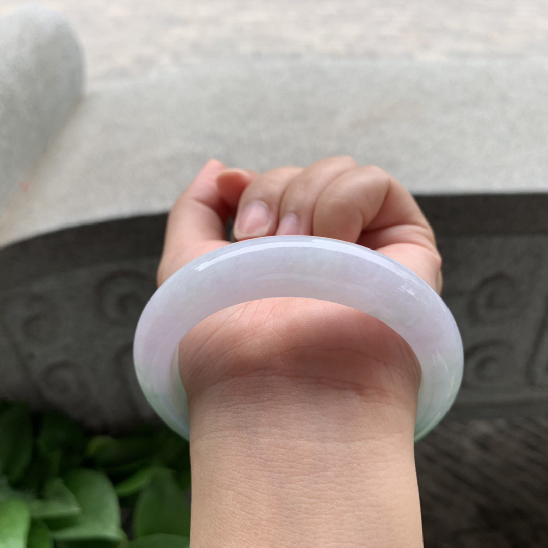 圈口 56.9-12.6-9【飘绿正圈手镯】正圈57 58可戴