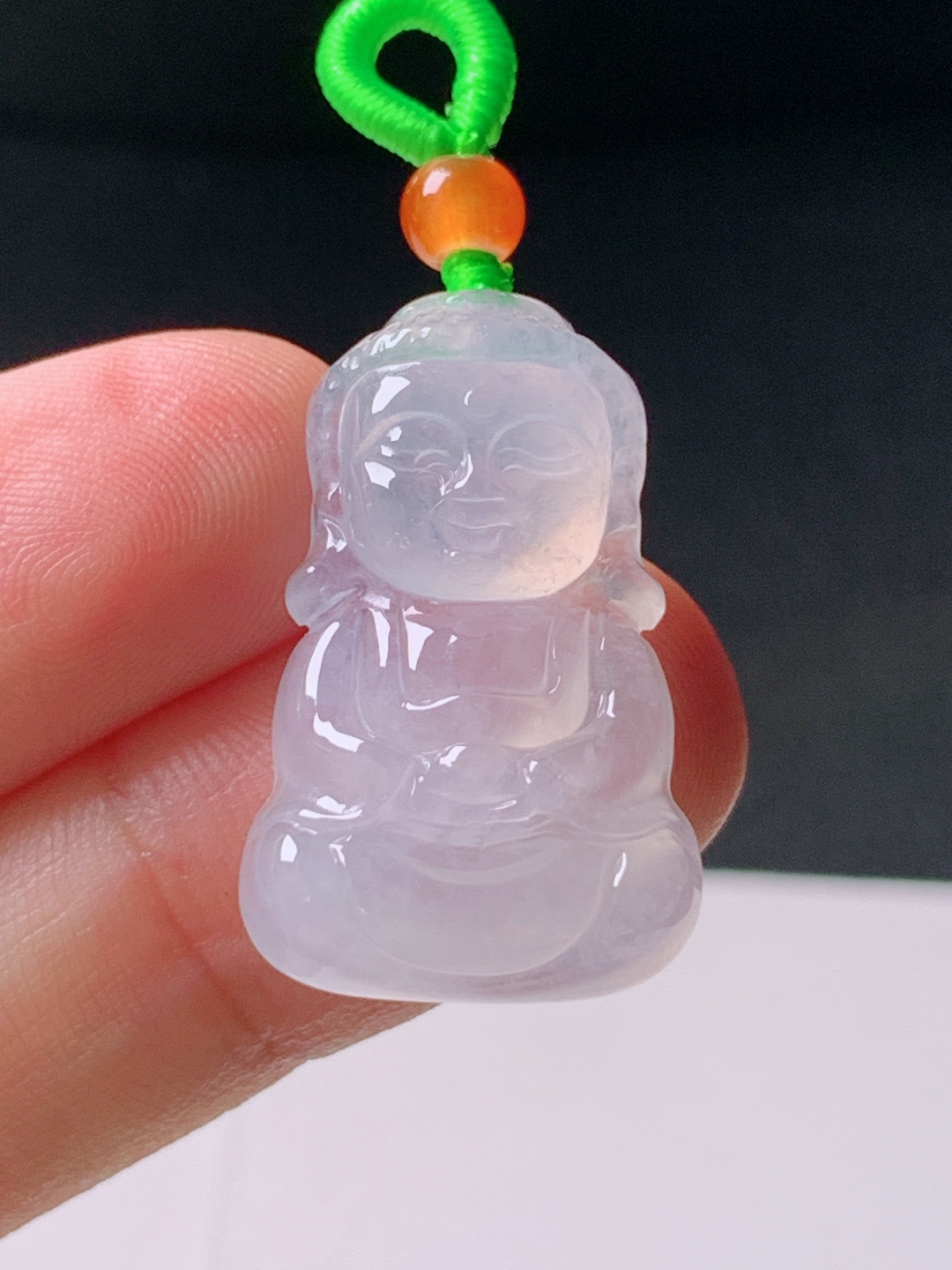 ️ 冰种宝宝佛无裂冰润，裸石26.2-13-5.7