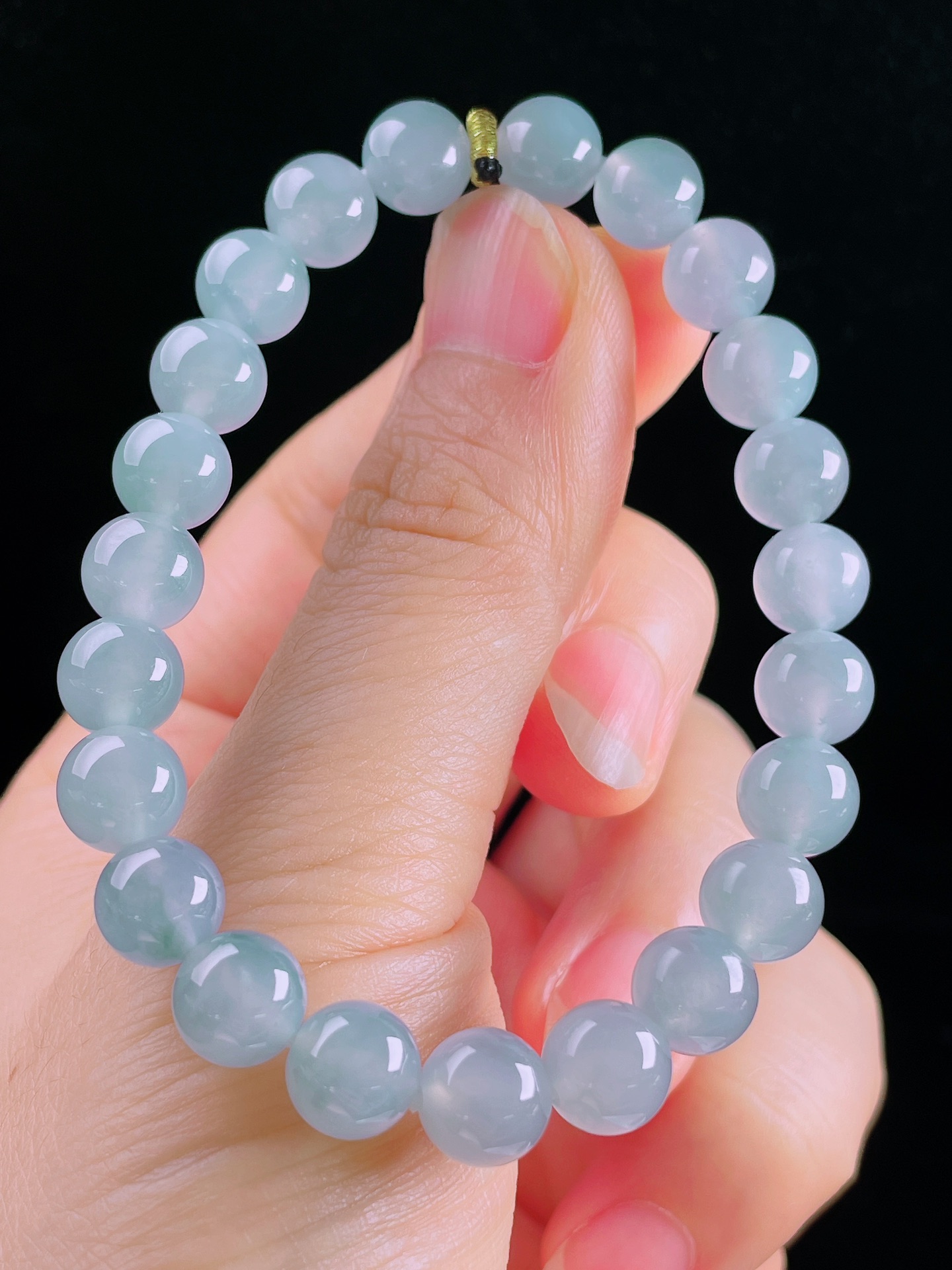 ️手串，老种起光，细底通透，尺寸：8.2mm，0420