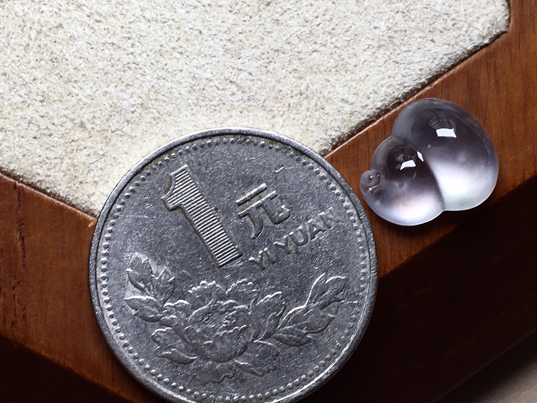 ️ 玻璃种葫芦 种水，白皙透亮，无裂尺寸12.4*10.7*5.4 超值