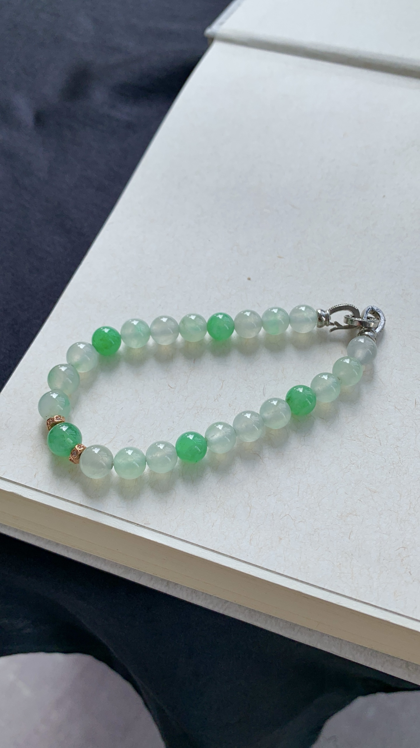 ️【珠子手串】冰润水透，种老细腻起荧，尺寸：7.3，6.8，asd10419