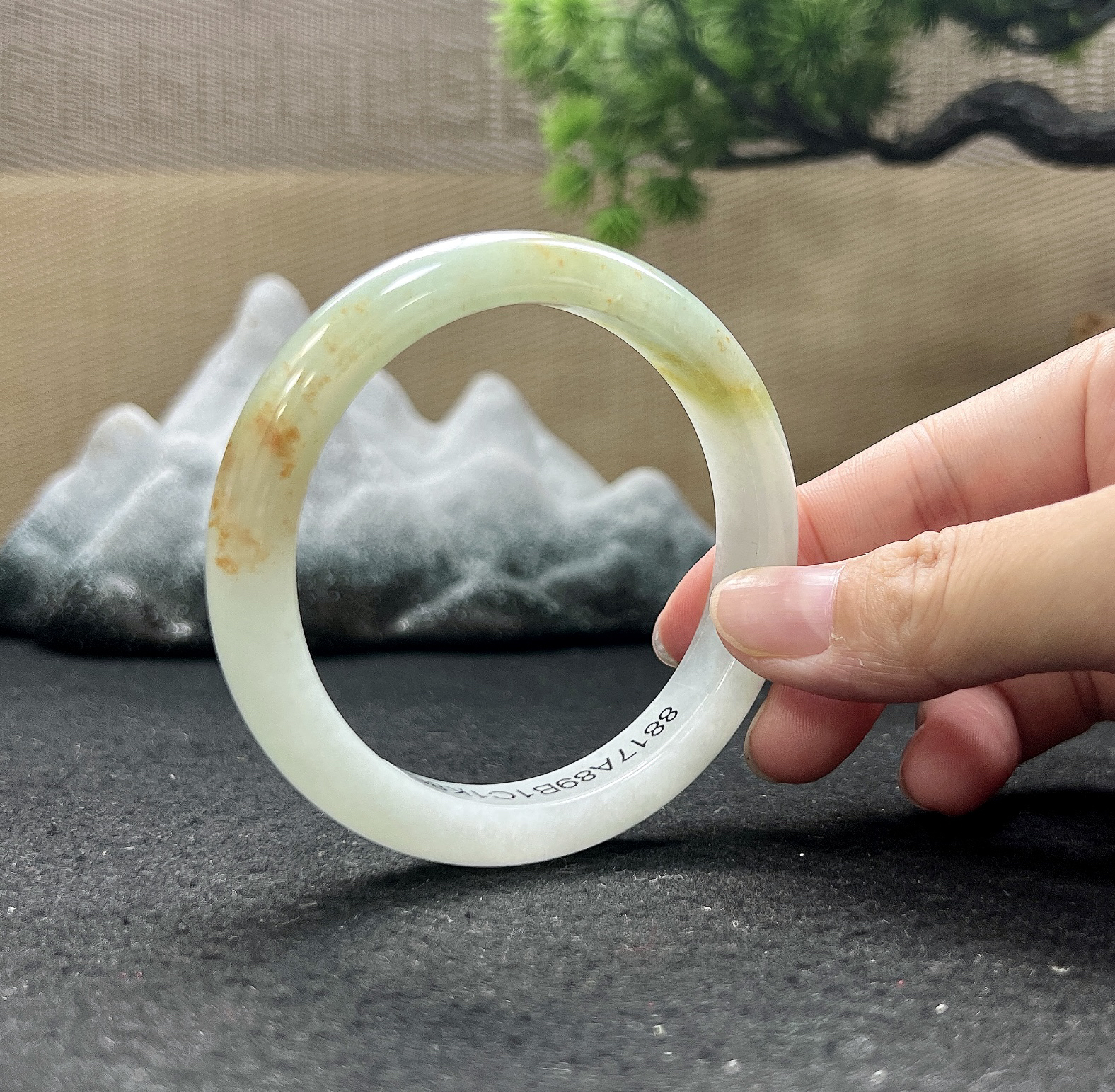 57正圈洒金黄手镯