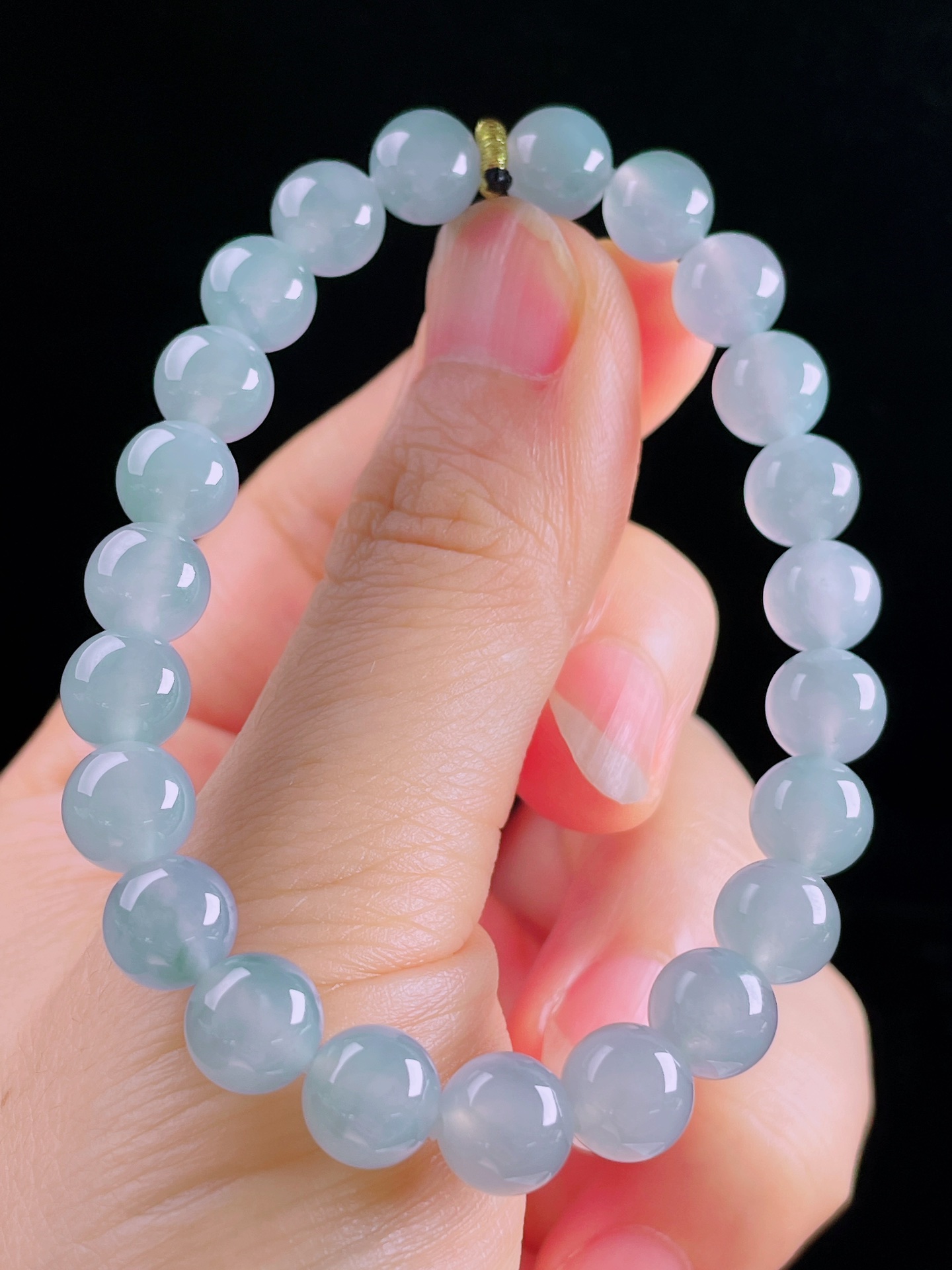 ️手串，老种起光，细底通透，尺寸：8.2mm，0420