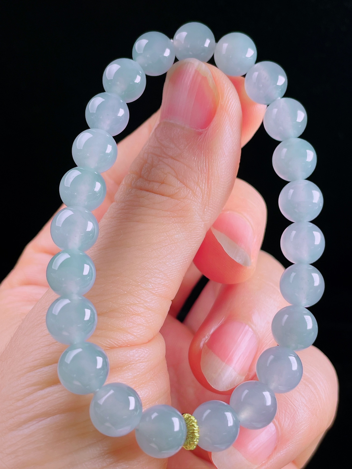 ️手串，老种起光，细底通透，尺寸：8.2mm，0420