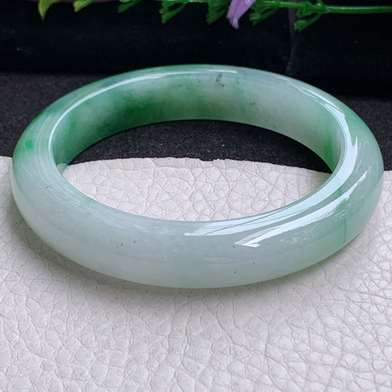 ss实拍56*11.8*8.8平安镯 天然缅甸翡翠手镯辣绿厚装正圈玉镯子