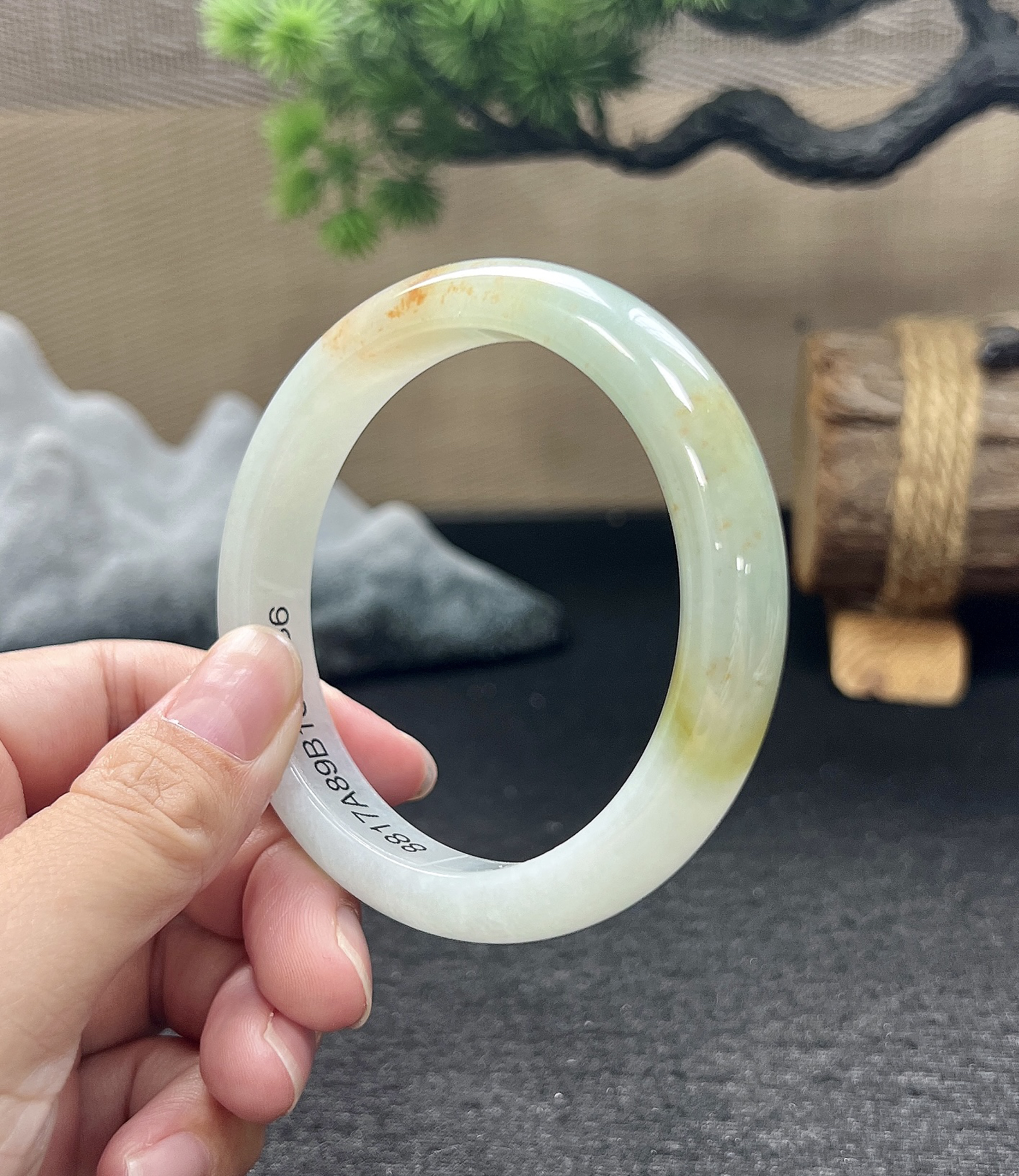 57正圈洒金黄手镯